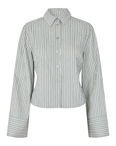 Mbym - Kalana - M Skjorte - Smoke Blue Kleo Stripe